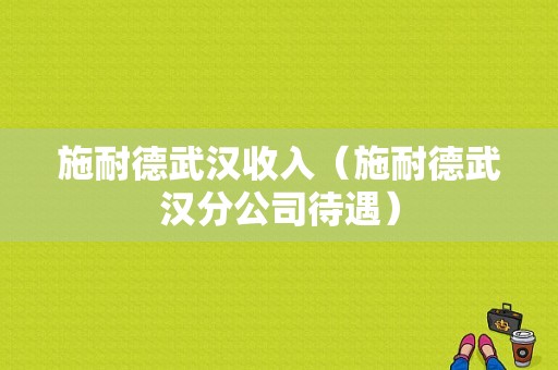 施耐德武汉收入（施耐德武汉分公司待遇）-图1