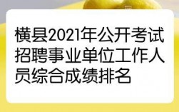 横县事业单位收入（2021年横县事业单位考试笔试成绩）