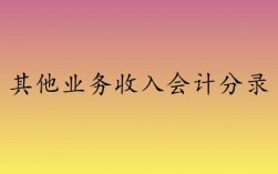 其他业务收入分录（其他业务收入的会计处理）