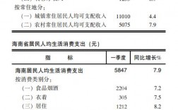 海南月收入分布（海南收入和消费水平）