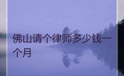 佛山律师收入情况（佛山律师人数）