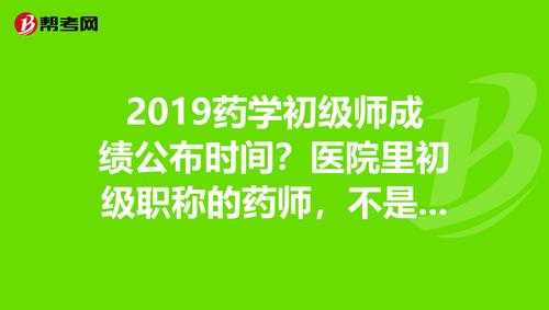 医院初级药师的收入（医院初级药师工资）-图2