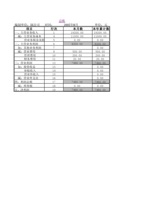 收入成本总账（总收入总成本）-图2