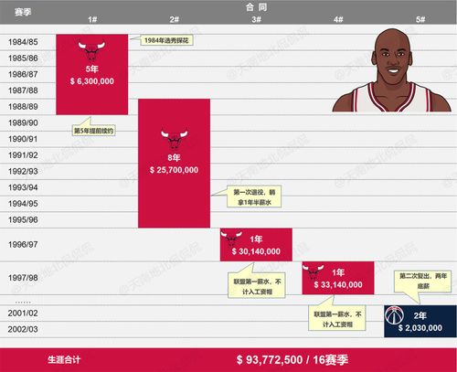 乔丹的工资总收入（乔丹职业生涯总薪水）-图2