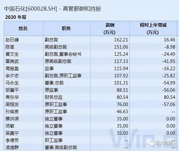 中石化科级收入（中石化副科级待遇工资多少）-图1