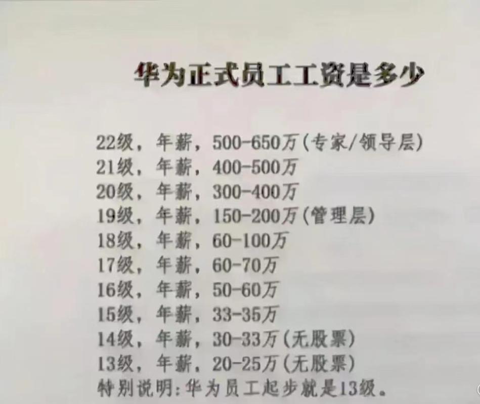 华为16级收入（华为16级员工年收入）-图1