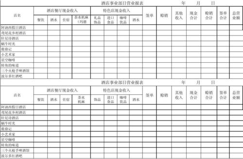 酒店营业收入日报表（酒店营业额日报表）-图3