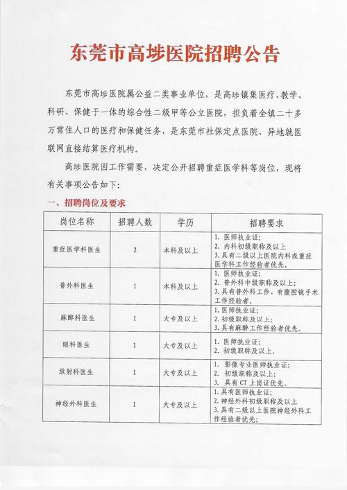 东莞企石医院收入（东莞市企石医院招聘官网）-图1