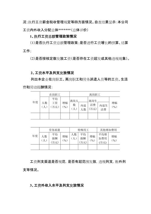 工资内外收入自查报告（企业工资收入自查报告）-图3