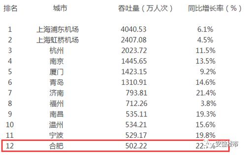 合肥机场收入（合肥机场年吞吐量）-图1