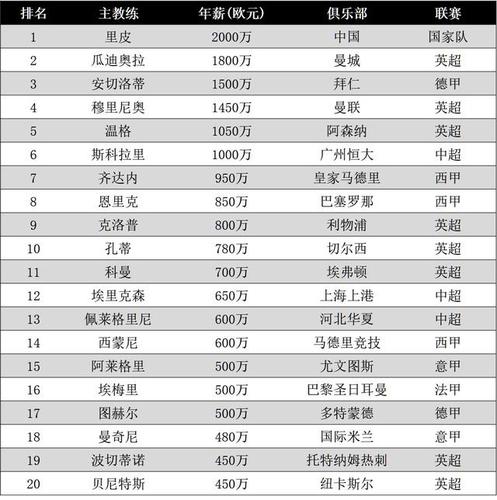 国内足球教练收入（国内足球教练收入排名）-图2