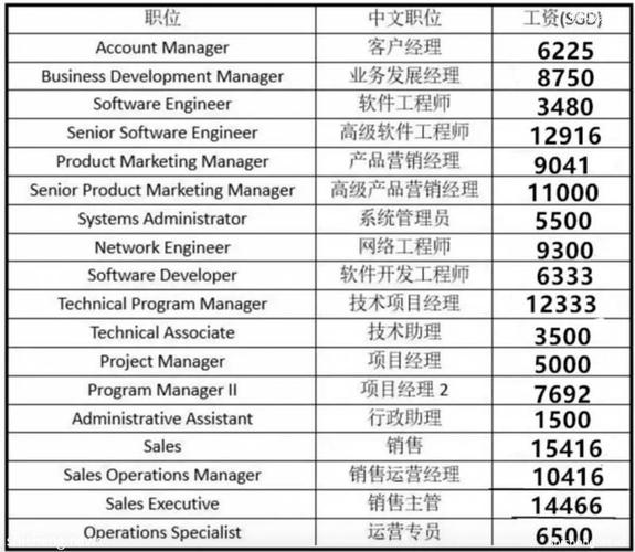 新加坡高收入职业排行（新加坡行业薪酬）-图3