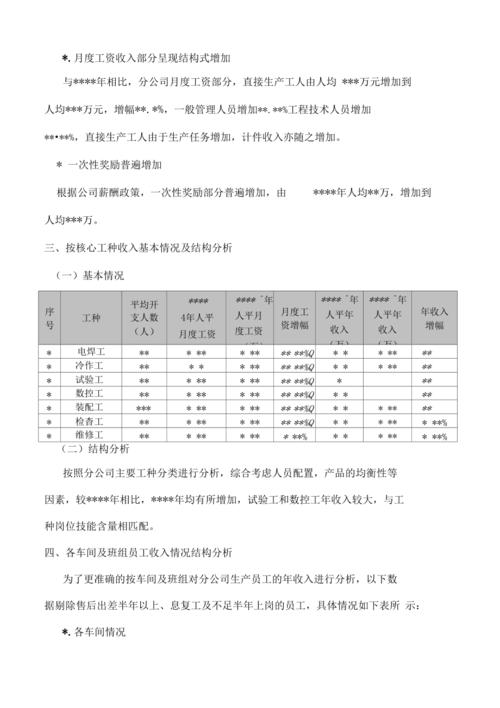 职工收入分析报告（员工收入情况分析）-图1