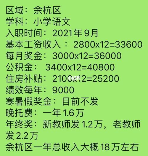 余杭老师收入（余杭区在编教师年收入）-图3