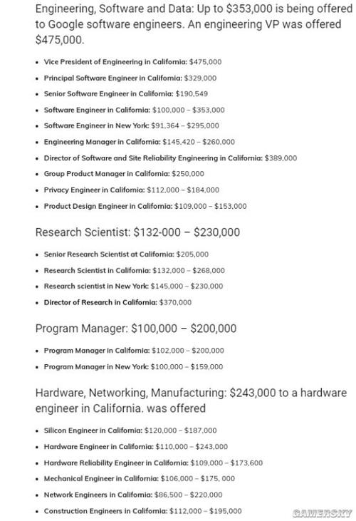 谷歌职位收入（谷歌工作年薪多少）-图3